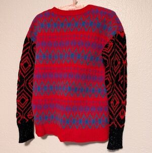 J. Crew Red and Blue Knit Sweater